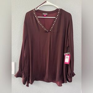 Vince Camuto - 1X Burgundy Blouse